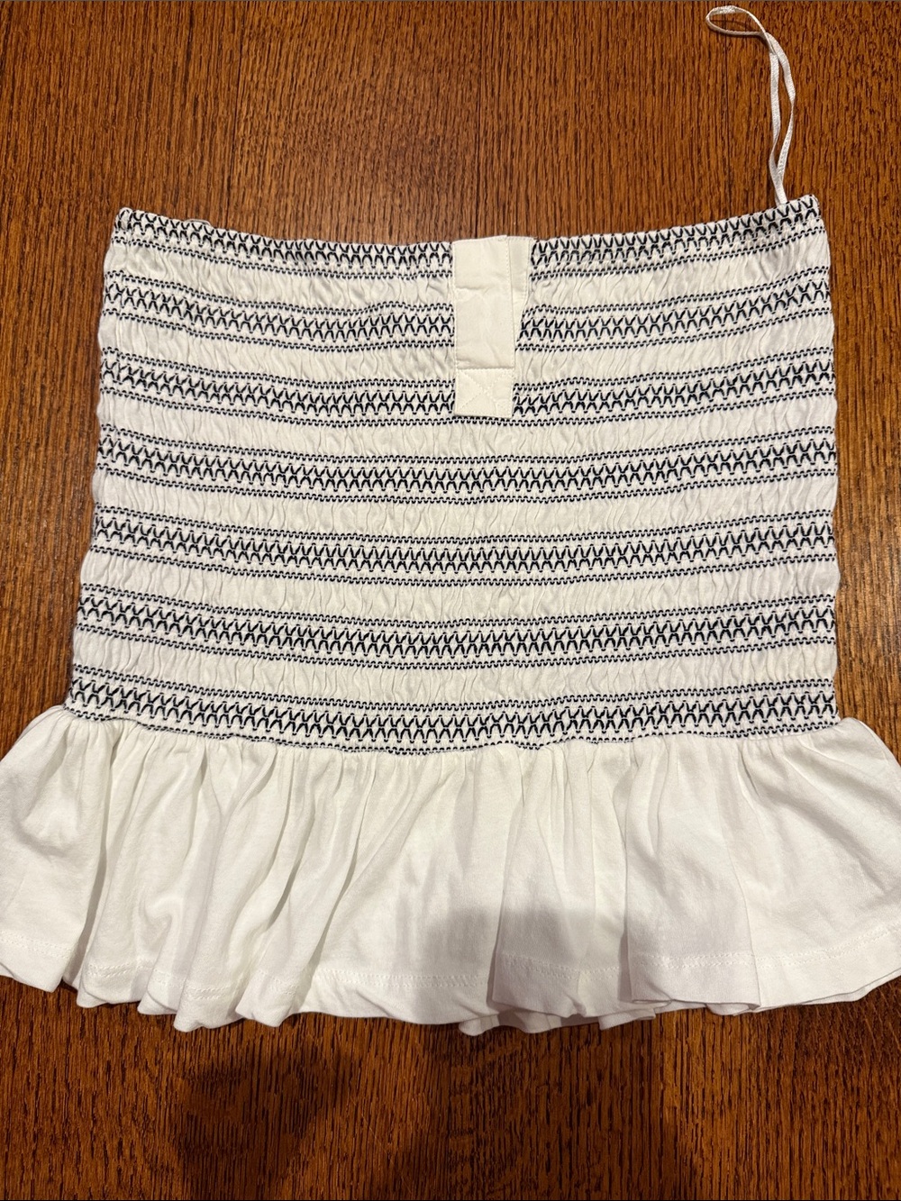 Maeve embroidered strapless top